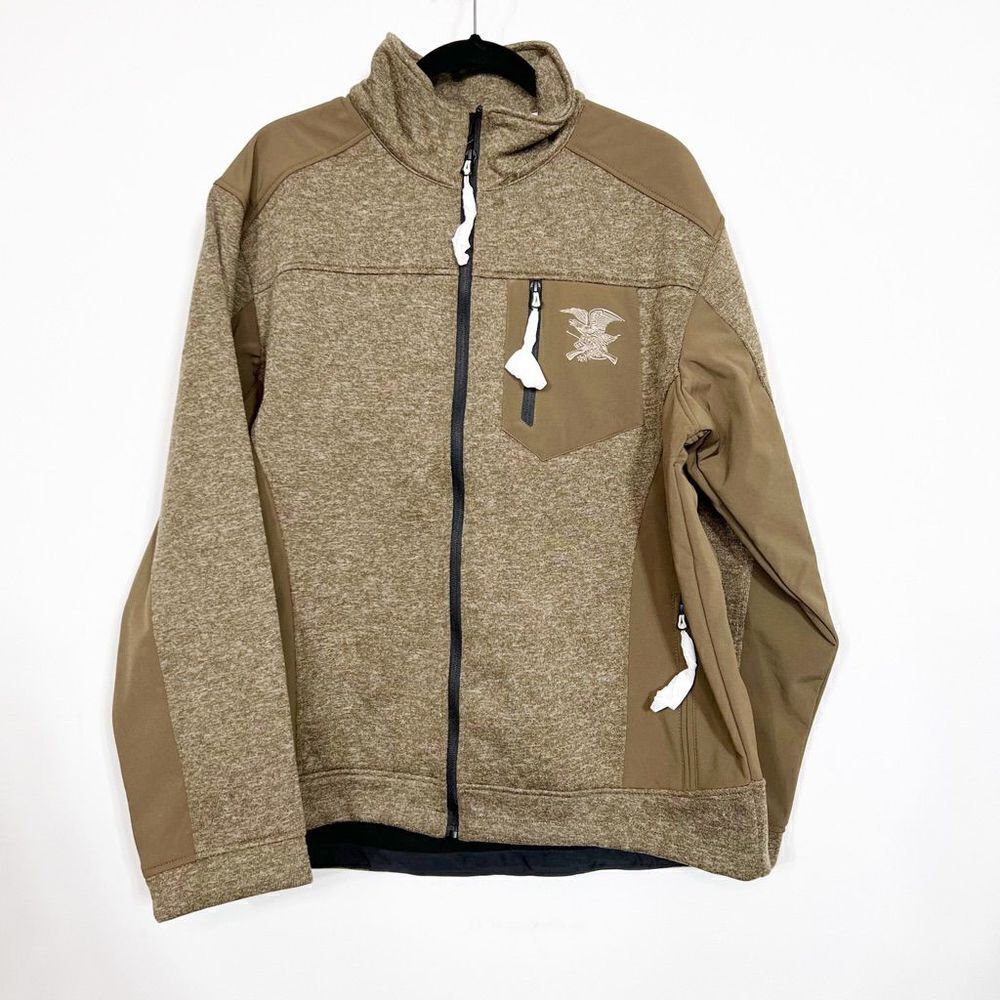 NWOT NRA Men’s 2022 Brown Dakota Ridge Performance Zip Up Soft Shell Jacket Larg